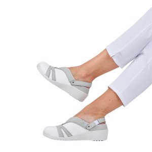 PERLE - Sabot de sécurité professionnel de travail EN ISO 20345 SB femme entretien infirmier menage médical