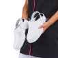 BLANC - Sabot de sécurité professionnel de travail blanc noir en cuir EN ISO 20345 SB mixte médical entretien infirmier menage