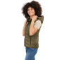 KAKI - Gilet de travail professionnel sans manches femme artisan manutention chantier transport
