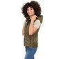 KAKI - Gilet de travail professionnel sans manches femme logistique chantier manutention artisan