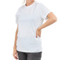 BLANC - Tee-shirt professionnel de travail à manches courtes 100% coton mixte aide a domicile infirmier auxiliaire de vie médica
