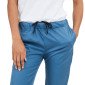 BLEU - Pantalon élastiqué professionnel de travail mixte auxiliaire de vie infirmier aide a domicile médical