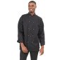 NOIR - Veste de cuisine manches longues professionnelle de travail à manches longues mixte hôtel restaurant cuisine serveur