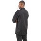 NOIR - Veste de cuisine manches longues professionnelle de travail à manches longues mixte hôtel restaurant cuisine serveur