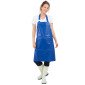 BLEU - Tablier de cuisine professionnel blanc en PVC femme entretien hôtel menage cuisine