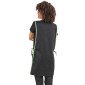 SAUGE/NOIR - Chasuble tablier blouse professionnel femme entretien auxiliaire de vie menage aide a domicile