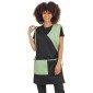 SAUGE/NOIR - Chasuble tablier blouse professionnel femme entretien auxiliaire de vie menage aide a domicile