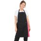 NOIR/FUCHSIA - Tablier de cuisine professionnel noir femme cuisine serveur hôtel restaurant