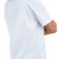 BLANC - Veste de cuisine manches courtes professionnelle de travail à manches courtes mixte serveur restauration hôtel cuisine