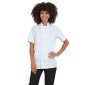 BLANC - Veste de cuisine manches courtes professionnelle de travail à manches courtes mixte serveur restauration hôtel cuisine