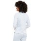 BLANC - Veste polaire professionnelle de travail à manches longues femme aide a domicile médical auxiliaire de vie infirmier