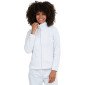 BLANC - Veste polaire professionnelle de travail à manches longues femme aide a domicile médical auxiliaire de vie infirmier