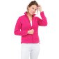 FUCHSIA - Veste polaire professionnelle de travail à manches longues femme aide a domicile médical auxiliaire de vie infirmier