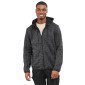 NOIR - Veste à capuche zippée chinée professionnelle de travail à manches longues homme auxiliaire de vie infirmier aide a domic