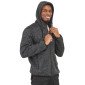 NOIR - Veste à capuche zippée chinée professionnelle de travail à manches longues homme auxiliaire de vie infirmier aide a domic