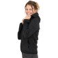 NOIR - Veste à capuche zippée chinée professionnelle de travail à manches longues femme aide a domicile médical auxiliaire de vi