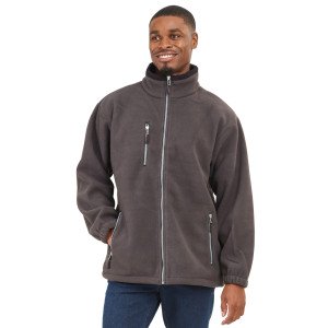 GRIS - Veste polaire professionnelle de travail à manches longues mixte auxiliaire de vie médical aide a domicile infirmier