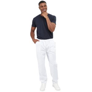 NOIR - Pantalon élastiqué professionnel de travail mixte auxiliaire de vie infirmier aide a domicile médical