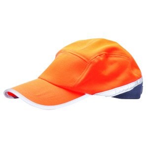 ORANGE FLUO/MARINE - Casquette professionnelle de travail mixte logistique chantier transport artisan