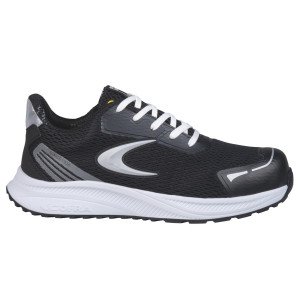 NOIR/BLANC - Chaussure de sécurité S1PS professionnelle de travail blanche noire EN ISO 20345 S1PS mixte transport chantier log
