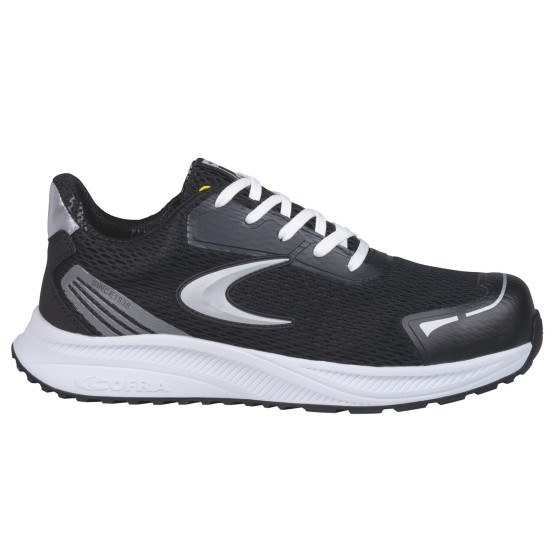 NOIR/BLANC - Chaussure de sécurité S1PS professionnelle de travail blanche noire EN ISO 20345 S1PS mixte manutention chantier l