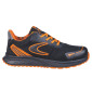 NOIR/ORANGE - Chaussure de sécurité S1PS professionnelle de travail noire EN ISO 20345 S1PS mixte transport artisan manutention