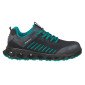 NOIR/VERT - Chaussure de sécurité S3S professionnelle de travail noire en cuir EN ISO 20345 S3S mixte transport artisan manutent