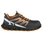 NOIR/ORANGE - Chaussure de sécurité S3S professionnelle de travail noire EN ISO 20345 S3S mixte transport chantier manutention 