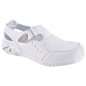 FLEURS - Chaussure professionnelle de travail blanche EN ISO 20347 femme - PROMO infirmier aide a domicile médical auxiliaire d