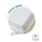 BLANC - Matelas professionnel hébergement foyer blanc Mousse polyuréthane haute résilience 35 kg/m3 + Housse en maille polyester
