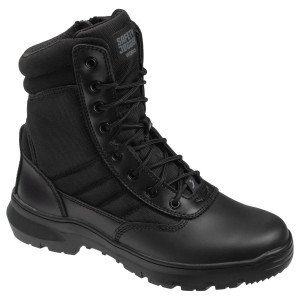 NOIR - Botte professionnelle de travail noire en cuir EN ISO 20347 mixte transport chantier manutention artisan