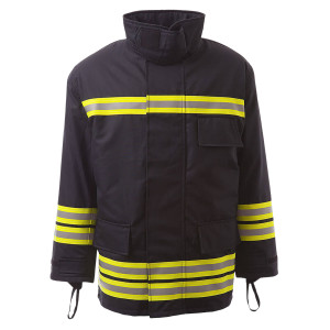 MARINE/JAUNE - Parka professionnel de travail homme école artisan crèche chantier