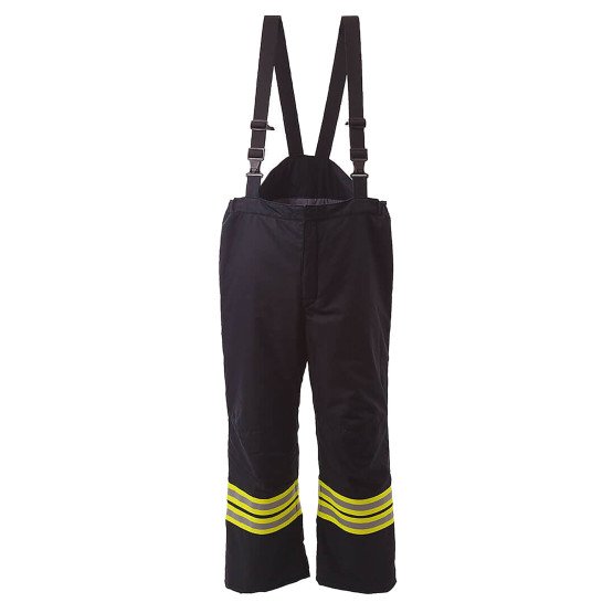MARINE/JAUNE - Pantalon haute visibilité professionnel de travail homme crèche artisan foyer chantier