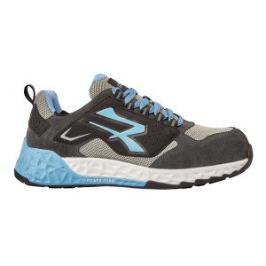 GRIS/BLEU - Chaussure de sécurité S1PS professionnelle de travail en cuir EN ISO 20345 S1PS mixte transport artisan manutention