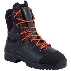 NOIR/ORANGE - Chaussure de sécurité S3L professionnelle de travail noire en cuir EN ISO 20345 S3L mixte crèche école internat fo