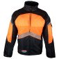 NOIR/ORANGE - Veste de travail professionnelle mixte internat crèche école foyer
