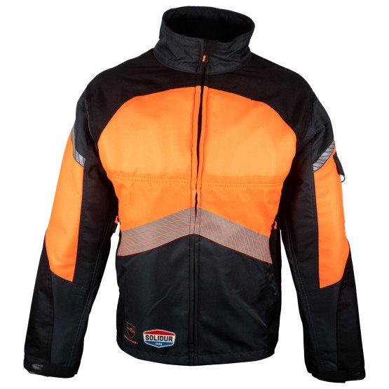NOIR/ORANGE - Veste de travail professionnelle mixte internat crèche école foyer