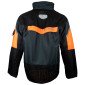 NOIR/ORANGE - Veste de travail professionnelle mixte internat crèche école foyer