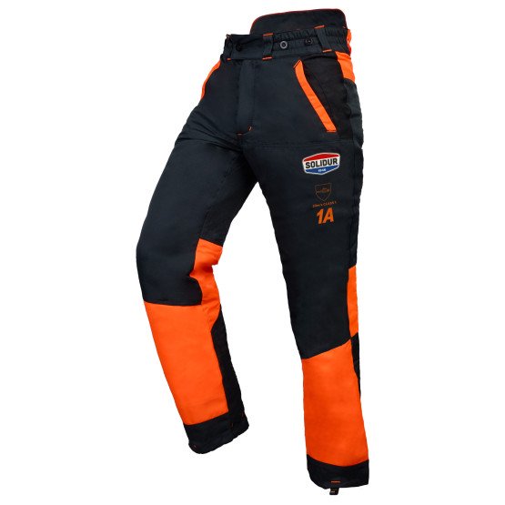 NOIR/ORANGE - Pantalon de travail professionnel mixte foyer internat crèche école