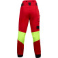 ROUGE/NOIR - Pantalon de travail professionnel mixte école foyer internat crèche