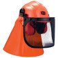 ORANGE - Casque professionnel de travail polypropylène moulée Écran facial : EN 1731 : 2006 / EPI de Cat. II mixte foyer école c