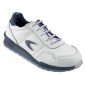 BLANC - Tennis de sécurité S3 professionnelle de travail blanche en cuir ISO EN 20345 S3 mixte artisan entretien chantier menage