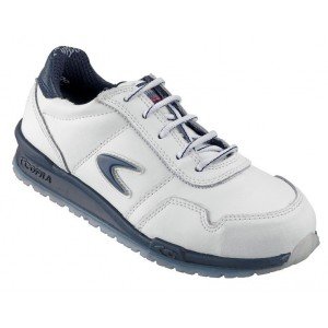 BLANC - Chaussure de sécurité S3S professionnelle de travail blanche en cuir EN ISO 20345 S3S mixte artisan menage chantier entr
