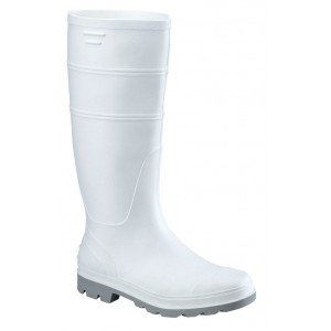 BLANC - Botte blanche alimentaire professionnelle de travail blanche en PVC ISO EN 20347 mixte restaurant serveur cuisine restau