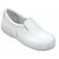 BLANC - Chaussure de cuisine de sécurité S1 professionnelle de travail blanche en cuir EN ISO 20345 SB femme - PROMO restauratio