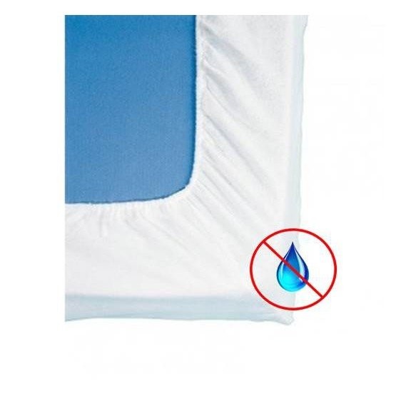 Tasmanie - Alèse imperméables forme housse en Coton enduit PU en 90 x 190 cm et 90 x 200 cm - Lot de 5 - BLANC Tasmanie - Alèse imperméables forme housse en Coton enduit PU en 90 x 190 cm et 90 x 200 cm - Lot de 5 - BLANC