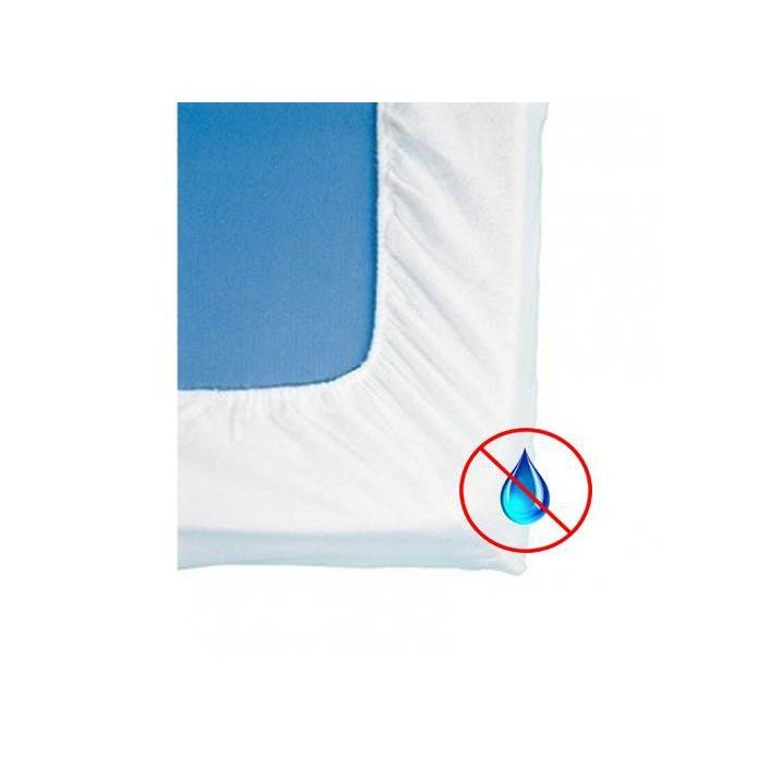 Housse de matelas ép 15 cm polyester M1 bleu 90x190 cm