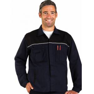 GRIS/NOIR - Veste de travail professionnelle à manches longues homme - PROMO transport artisan logistique chantier