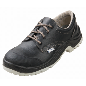 NOIR - Chaussure de sécurité S3 professionnelle de travail noire en cuir EN ISO 20345 S3 mixte chantier entretien artisan menage