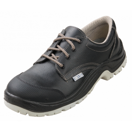 NOIR - Chaussure de sécurité S3 professionnelle de travail noire en cuir ISO EN 20345 S3 mixte entretien artisan menage chantier